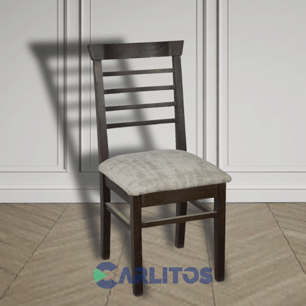 Silla Emilia Asiento Tela Mobilia Castagno