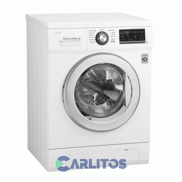 Lavarropa Carga Frontal LG Inverter 8.5 KG - 1400 RPM Blanco Wm8516we6