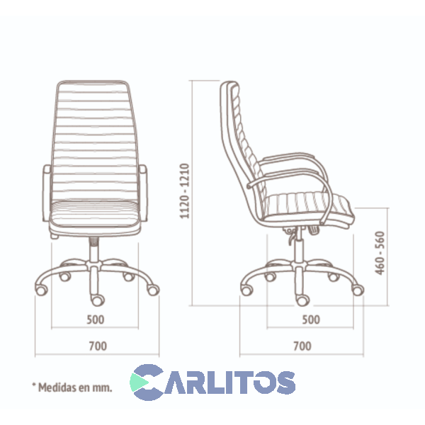 Sillón De Oficina Bastone Portantino 901 Base Cromada Tapizado Negro