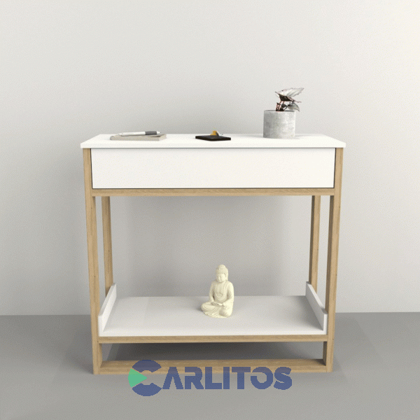 Mesa De Arrime Con Cajón Tables Olmo Finlandés y Everest