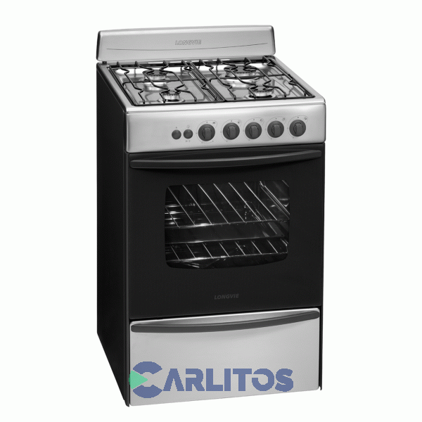 Cocina A Gas Longvie 56 CM Acero Inoxidable Multigas 13501xf