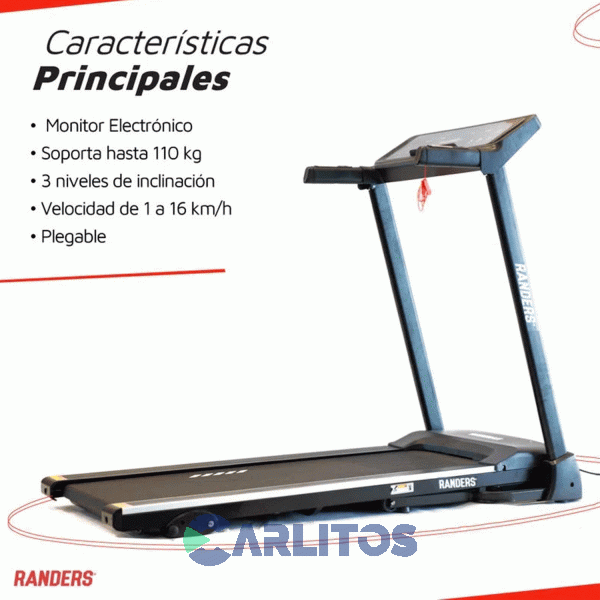 Fitness Cinta Motorizada 2.00 HP Randers Arg-472