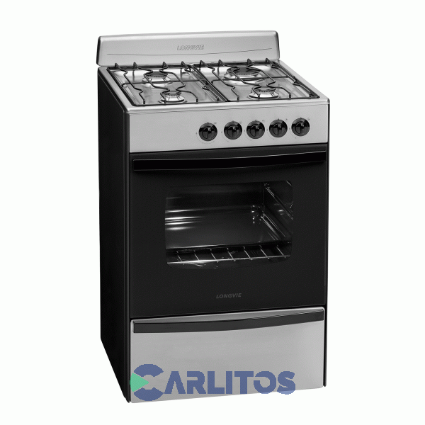 Cocina A Gas Longvie 56 CM Acero Inoxidable Multigas 13231xf