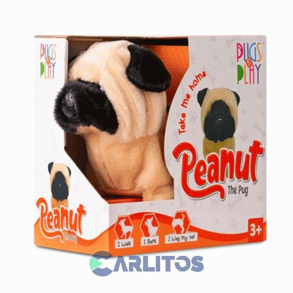 Perro Con Sonido Pugs At Play Camina Y Mueve La Cola Peanut