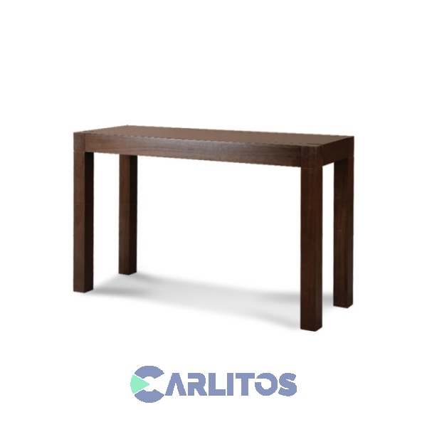 Mesa De Arrime Contemporánea 1.20 Mts Genoud Paraíso Nogal