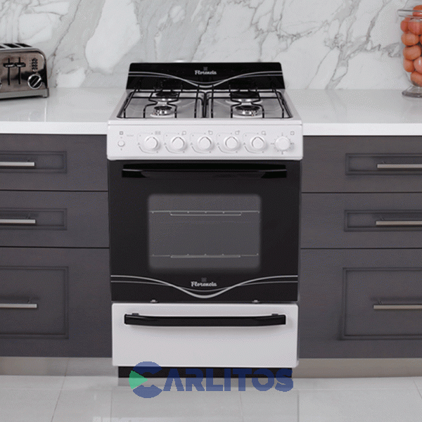 Cocina A Gas Florencia 56 CM Blanca Multigas Flor 5536 F