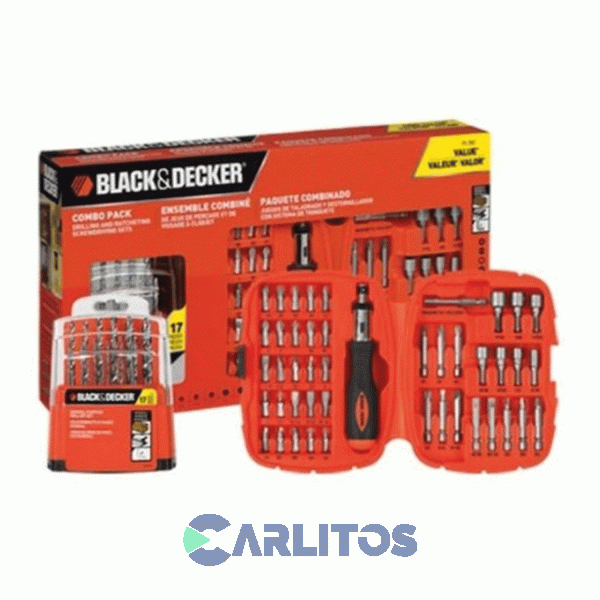Set Para Taladro Y Destornillador 17 + 45 Piezas Black-Decker 71-797
