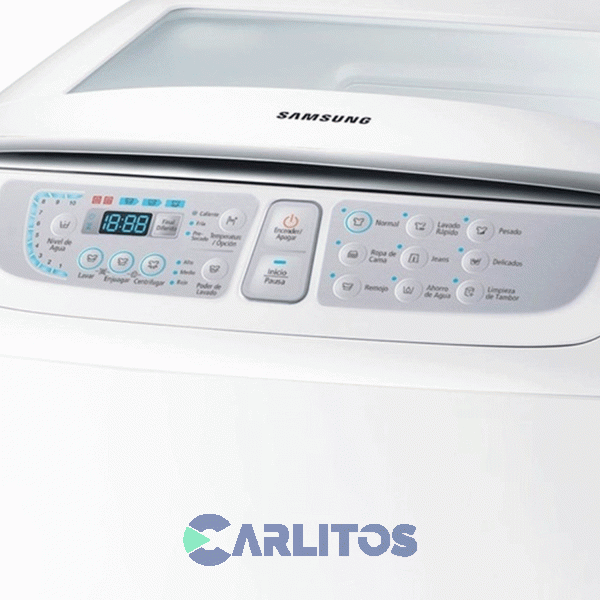 Lavarropa Carga Superior Samsung 8 KG - 700 RPM Blanco Wa80f5s4udw