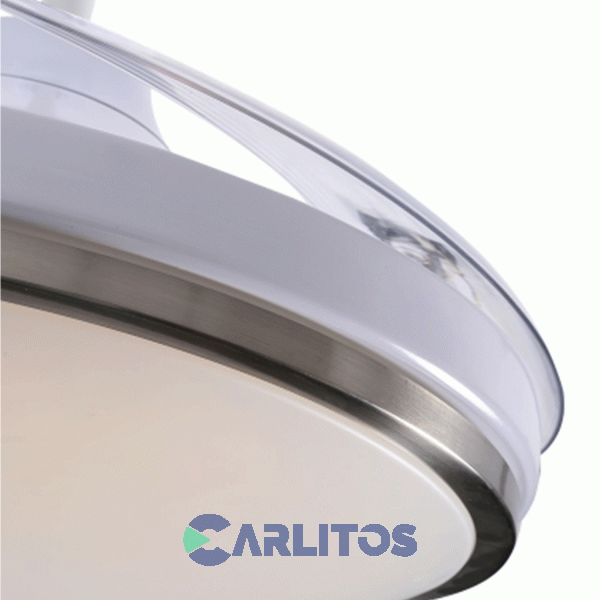 Ventilador De Techo Retráctil Peabody Blanco Palas Acrílico Con Led Pe-vtra420b