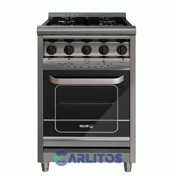 Cocina A Gas Industrial Morelli 60 CM Acero Inoxidable 18027-p Forza Con Encendido