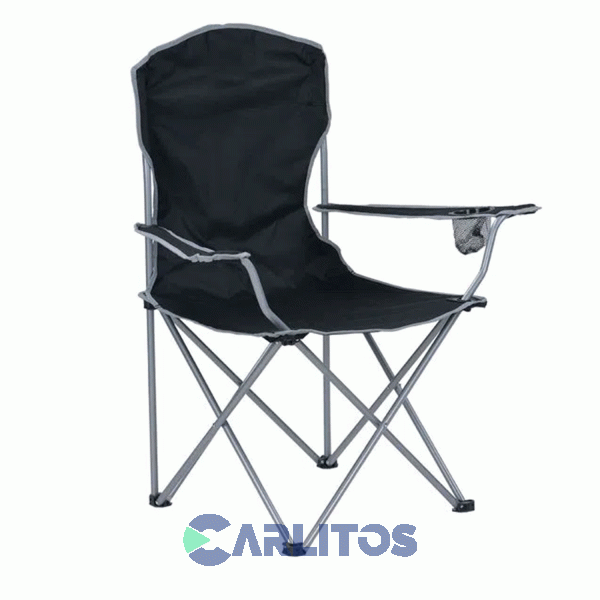 Sillon Director Plegable Waterdog Aluminio Con Funda Y Apoya Vaso 2bk Negro