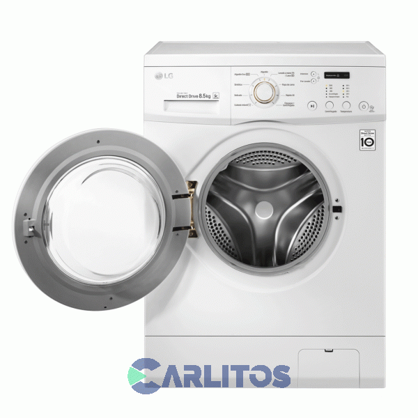 Lavarropa Carga Frontal LG Inverter 8.5 KG - 1200 RPM Blanco WM85WE6