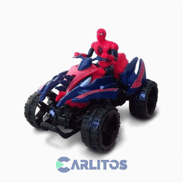 Cuatriciclo Friccion Spiderman De 24 Cm Con Figura Yellow Arbrex 7128