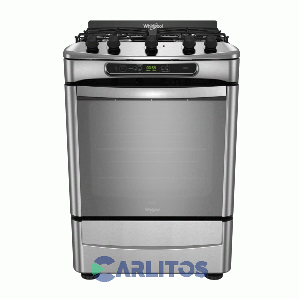 Cocina A Gas Whirlpool 60 CM Acero Inoxidable Grill Wf560xt
