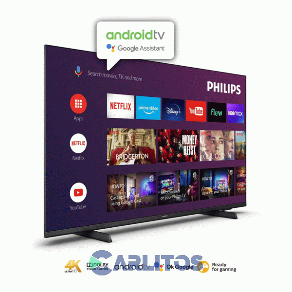 Smart TV Led 50" 4K Ultra HD Philips Con Android 50pud7406/77