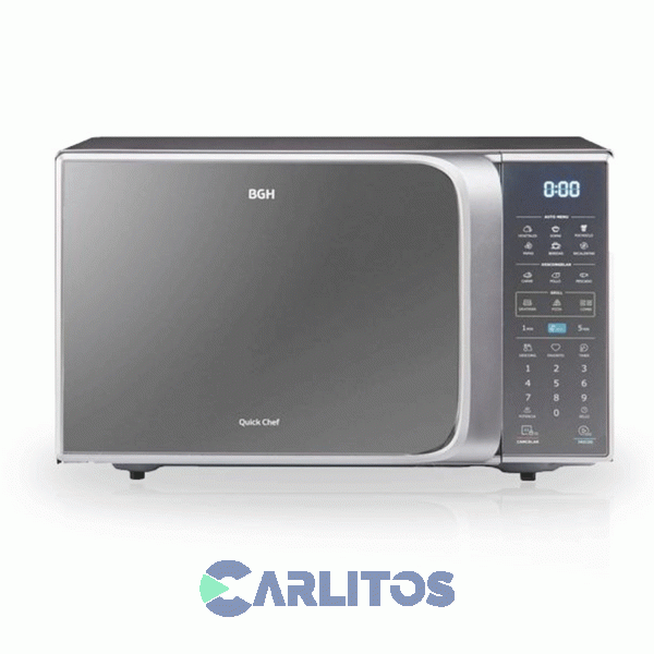 Microondas Con Grill Bgh Digital 28 Litros Gris Bifuncion B228ds20