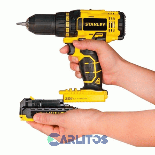 Taladro Atornillador Stanley 13 Mm Inalámbrico 20 V. Sbd715c2k-ar