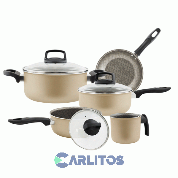 SET OLLAS Y SARTENES ALUMINIO BRINOX 5 PIEZAS