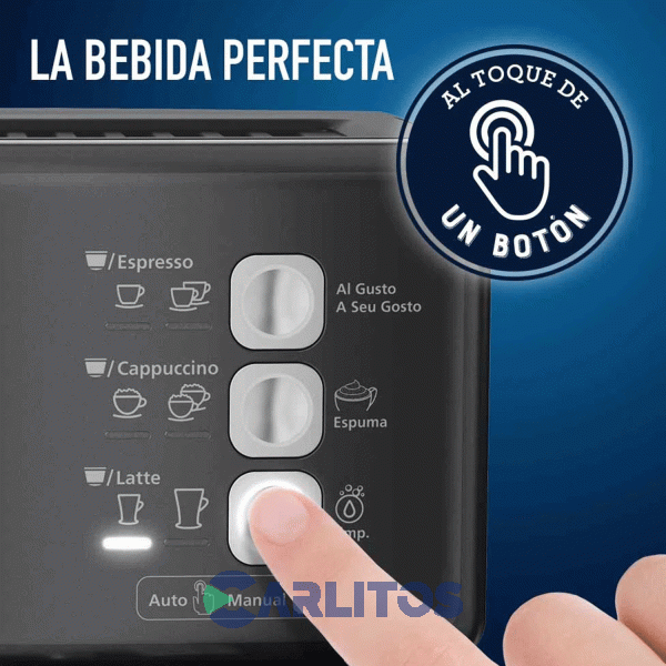 Cafetera Express Oster Digital Primalatte 15 Bares Black Bvstem6603b