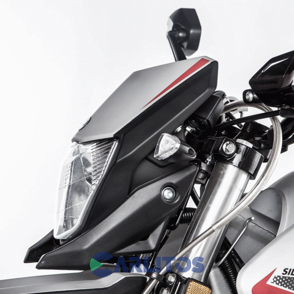 Moto Cross 150 Cc Motomel Con Disco, Llantas De Rayos Y Susp. Invertida Skua 150 Silver Edition Gris
