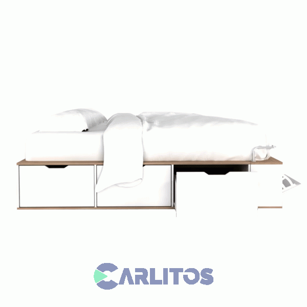 Box Multifunción 0.90 x 1.90 Mts Valenziana Blanco y Barrique