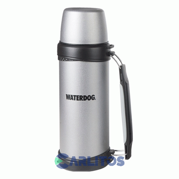 Termo De Mate Waterdog Con Manija 1 Litro Ta2100ccsil Gris Plata