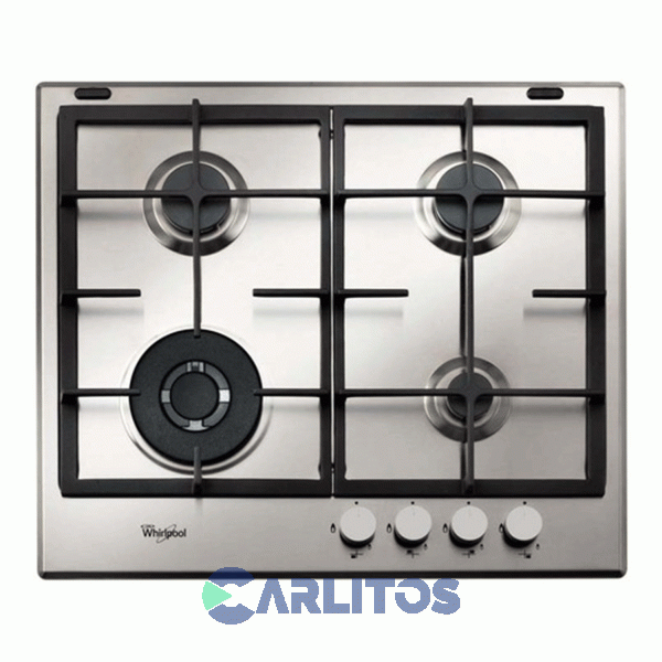 Anafe A Gas Whirlpool 60 CM Acero Inoxidable Gma6422x