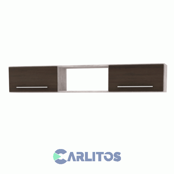 Combo Mesa Baja-Panel Tv-Repisa Fiplasto Oxido-Concreto