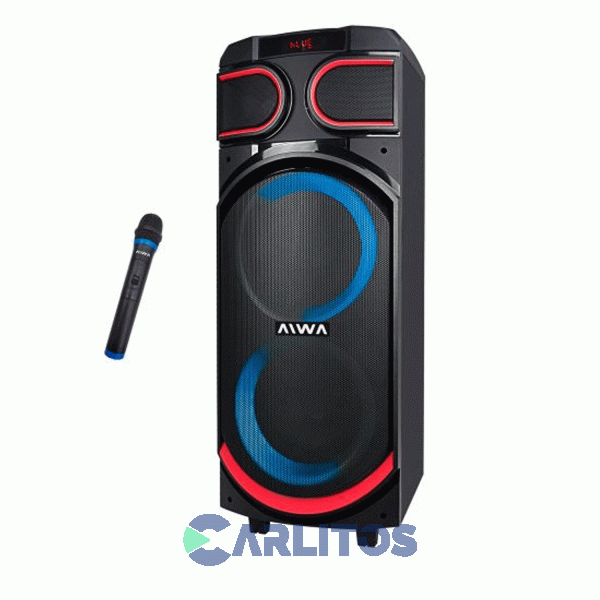 Parlante Torre Aiwa Con Bluetooth Y Bateria Aw-t2008-pb