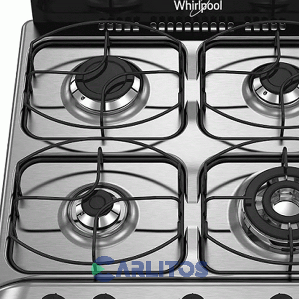 Cocina A Gas Whirlpool 60 CM Acero Inoxidable Grill Wf560xt