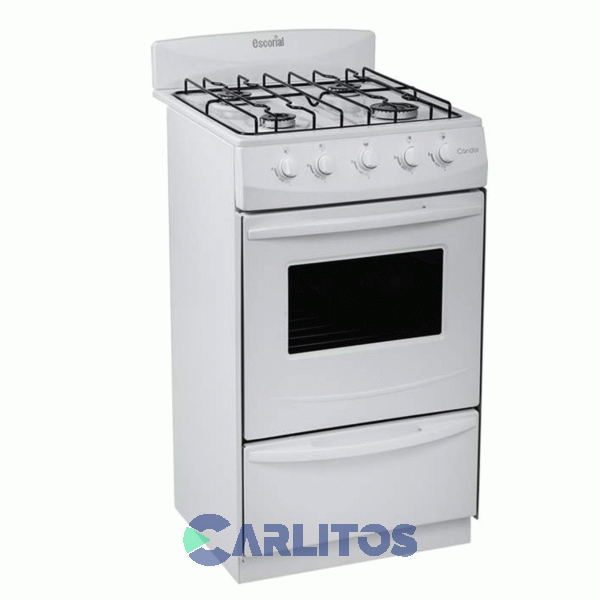 Cocina A Gas Escorial 50 CM Blanca Gas Natural Candor S2