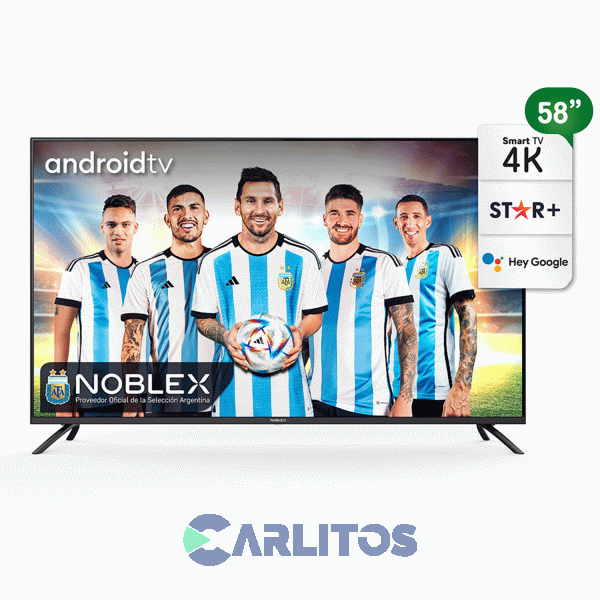 Smart TV Led 58" 4K Ultra HD Noblex Con Android Db58x7500