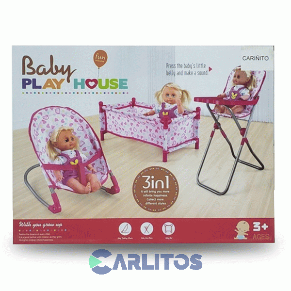 Kit Para Muñecas 3 En 1 Play House