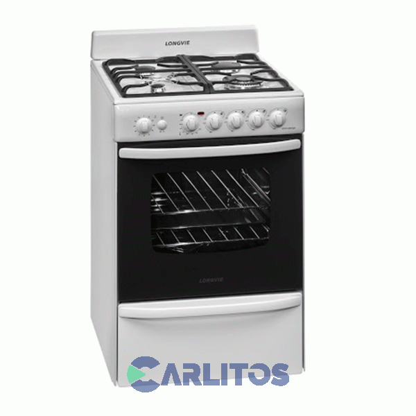 Cocina A Gas Longvie 56 CM Blanca Multigas 19501b