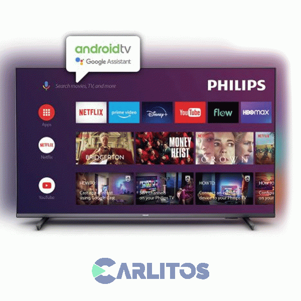 Smart TV Led 70" 4K Ultra HD Philips Con Android Y Ambilight 70pud7906/77