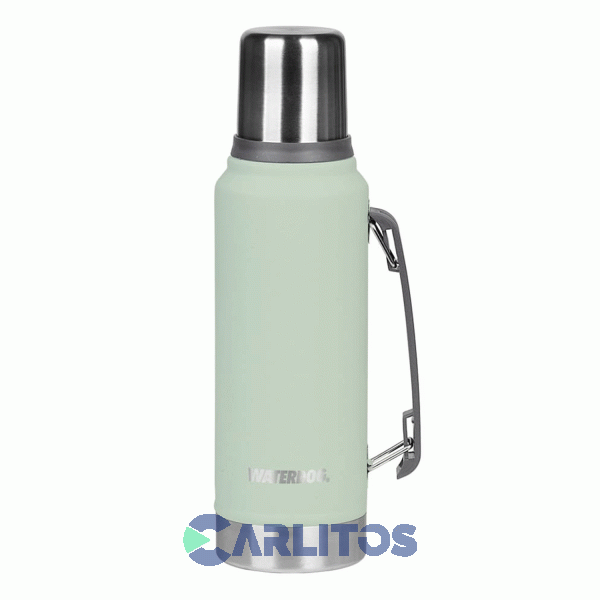 Termo De Mate Waterdog Con Manija 1 Litro Ombu Verde Pastel