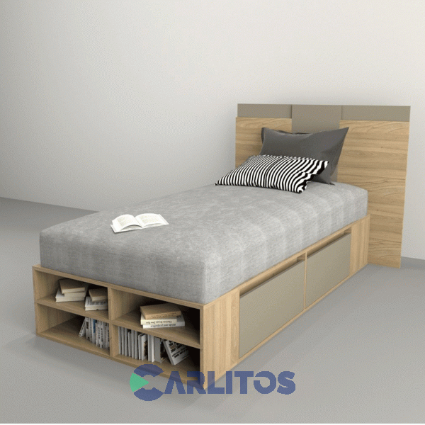 Box Multifunción 0.92 Mts 4 Cajones Tables Olmo Finlandés y Gris