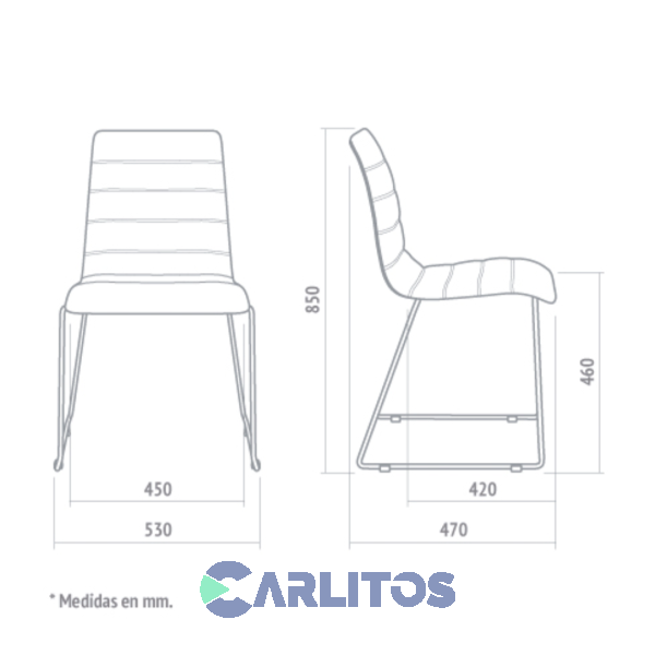 Silla De Oficina Fijo Portantino Lyon Tapizado Negro Base Cromada