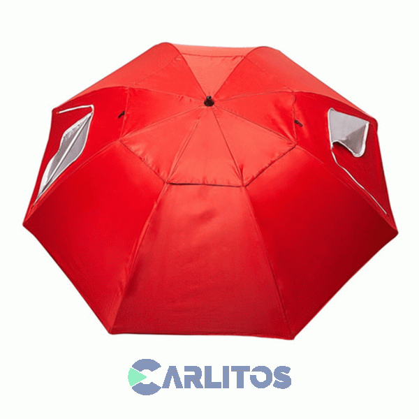 Sombrilla Refugio 2.40 Metros - Tela Polyester Waterdog Scp2408rd Rojo