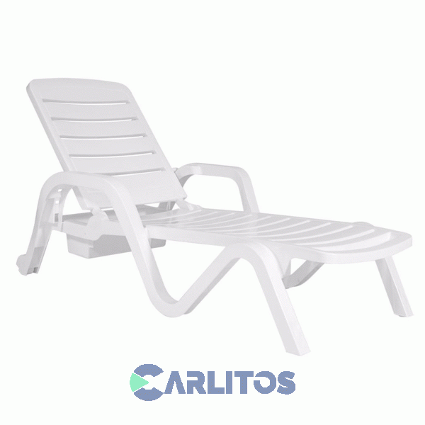 Reposera Pvc Blanco Piletera Quality Plastic