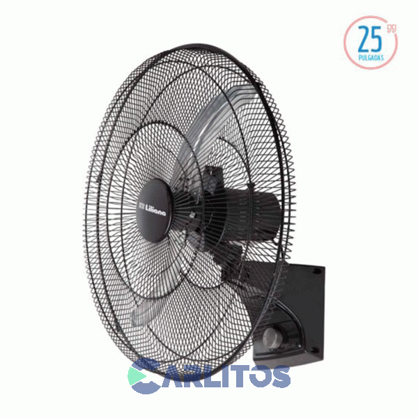 Ventilador De Pared Orbital Liliana 25" Parrilla Negra Vw25m