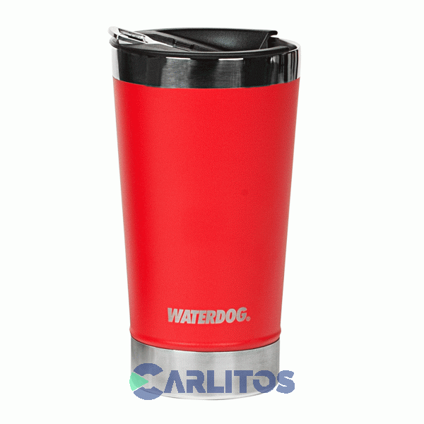 Vaso Con Destapador Waterdog Beer500rd Rojo