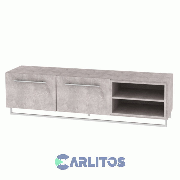 Combo Mesa Baja-Panel Tv-Repisa Fiplasto Concreto