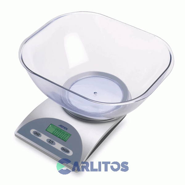 Balanza Cocina Atma Bcat21vwp Digital Vidrio Templado Blanco Capac. 3kg.