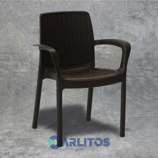 Sillon Pvc Voss Simil Rattan Guinea Mokka