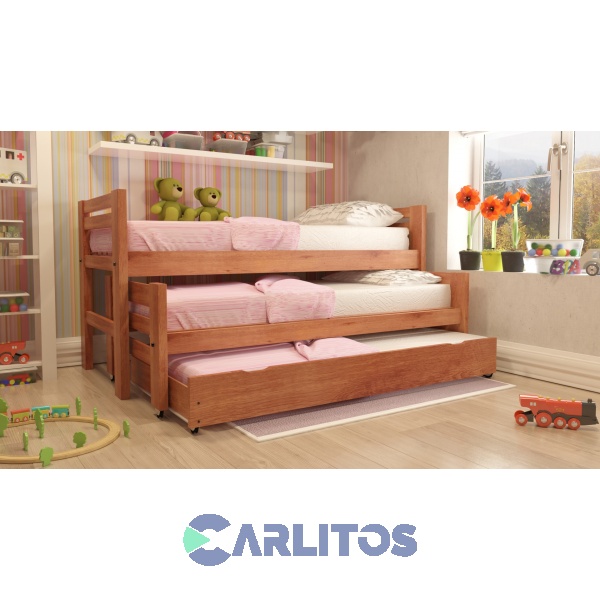 Cama Nido Triple Pacífico Inmacol Castaño