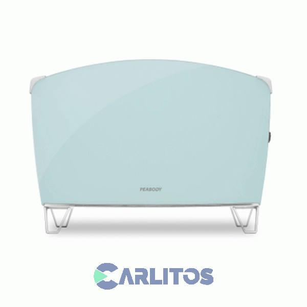 Estufa Panel De Doble Vidrio Peabody 1500 Watts Pe-bvc15c Celeste