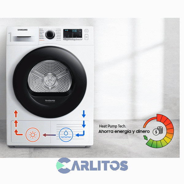 Secarropa Automático Samsung 9 KG Blanco Sadv90ta040be