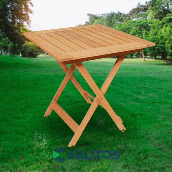 Mesa Arandú 0.75 Mts Plegable Ecomadera Eucaliptus Impregnado