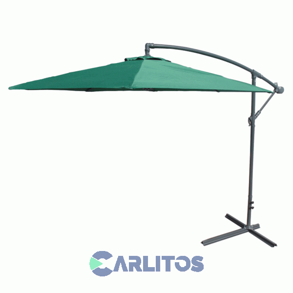 Sombrilla Lateral 3 Metros - Tela Polyester 200 Grs. Verde